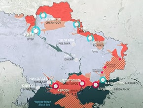 Map of hotbeds of Russian aggression