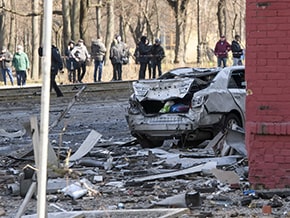 A result of the fall of fragments of a downed enemy rocket on Kurenevka – photo 02