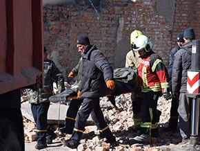 A result of the strike on the TV tower in Rovno – photo 02