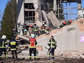 A result of the strike on the TV tower in Rovno – photo 03