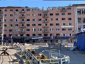 Destruction near the Lukyanovka metro station in Kyiv – photo 02