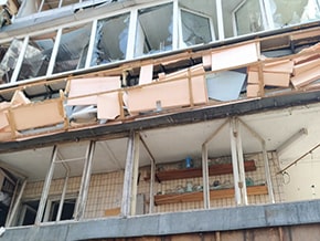 Consequences of today's attacks by the occupiers of residential buildings – photo 07