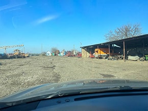 Base of construction equipment after a helicopter attack – photo 03