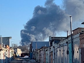 A fire in the warehouses of paint and varnish products in Sumy – photo 01