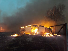 Destruction in the Zhytomyr region after artillery shelling – photo 01