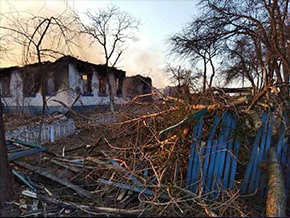 Destruction in the Zhytomyr region after artillery shelling – photo 03