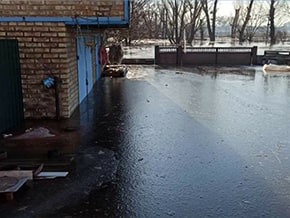 There is a threat of flooding the village Demidov – photo 01