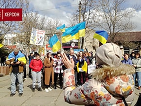 Residents of the occupied part of Ukraine do not stop protesting – photo 01